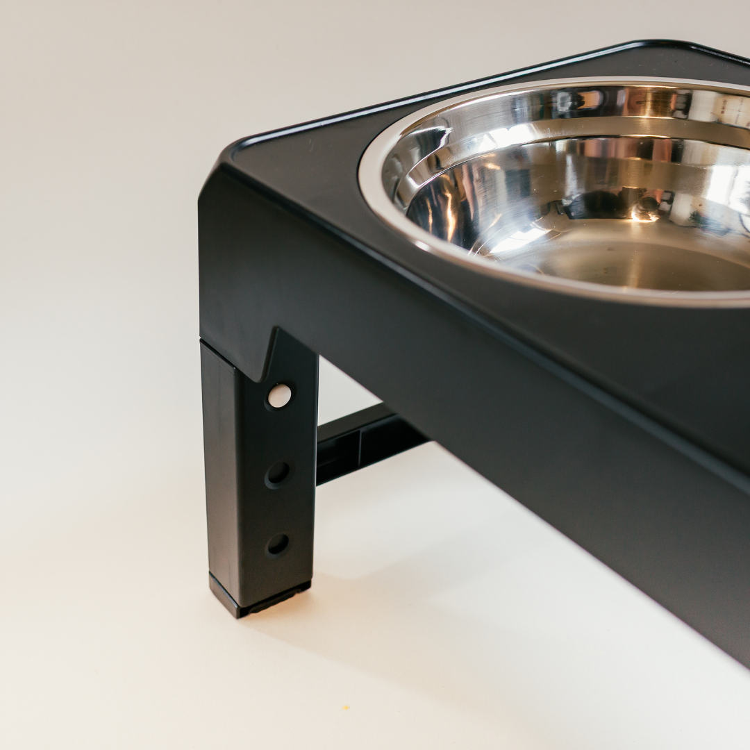 The Dog Outpost Adjustable Elevated Dog Bowl Set