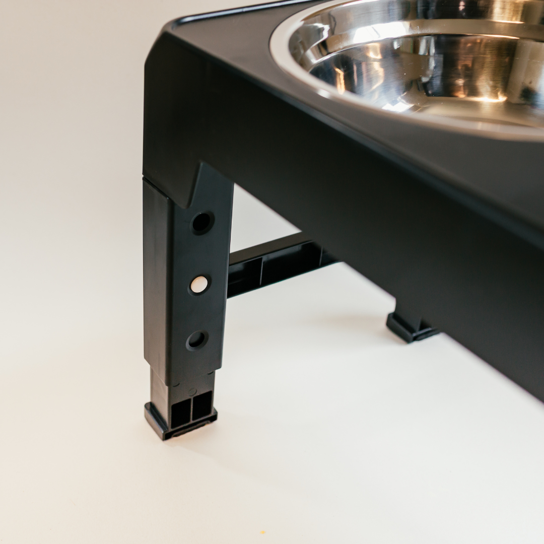 The Dog Outpost Adjustable Elevated Dog Bowl Set