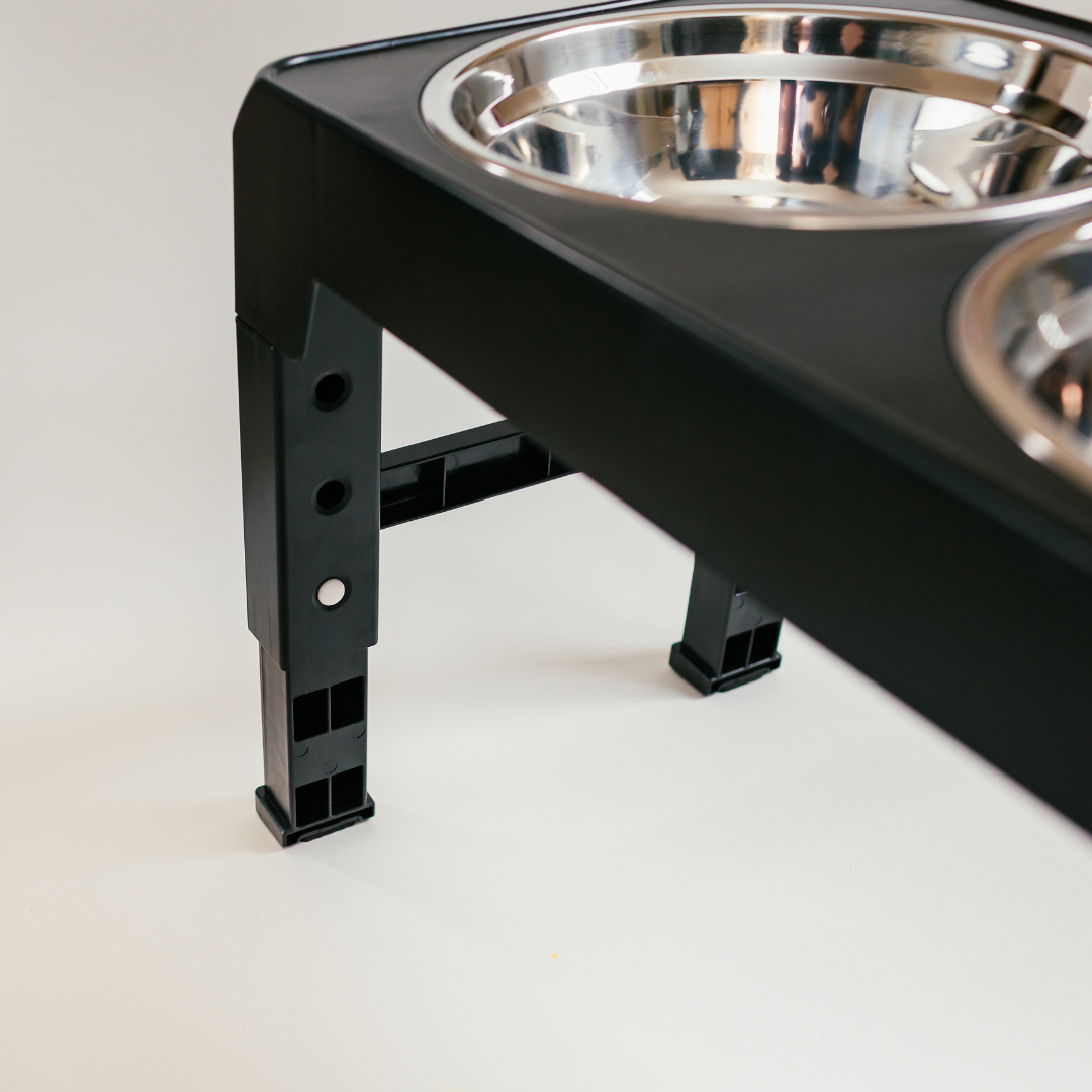 The Dog Outpost Adjustable Elevated Dog Bowl Set